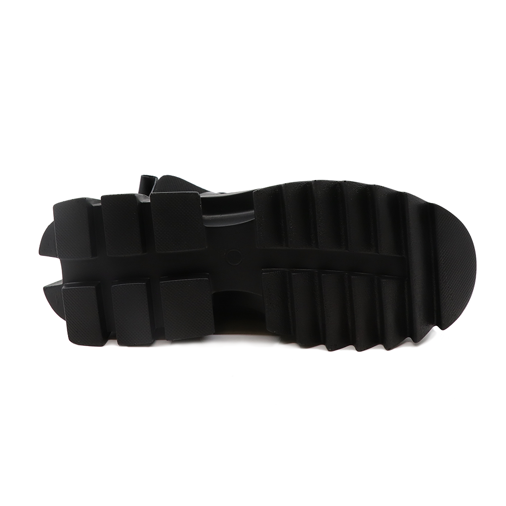 Ghete combat femei Enzo Bertini negre din piele și stretch 1122DG2509N