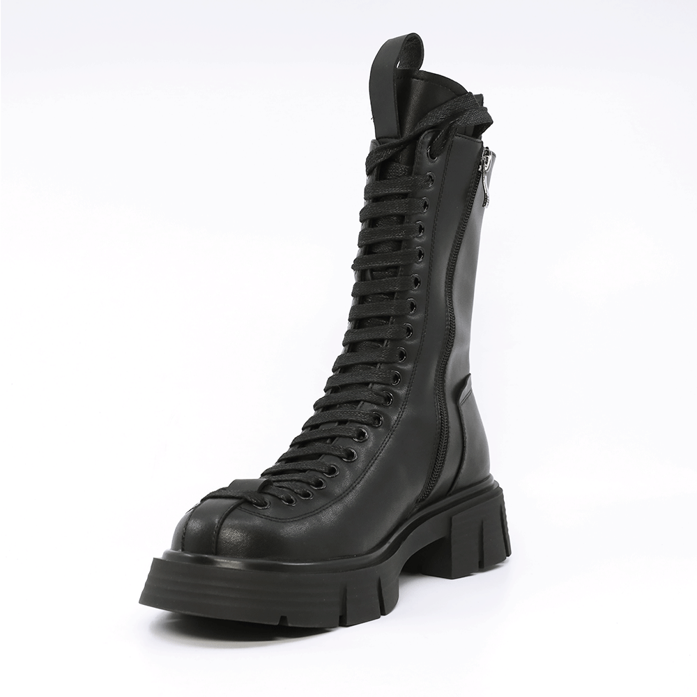 Bocanci tip biker femei Enzo Bertini negri din piele 1112DG5478N