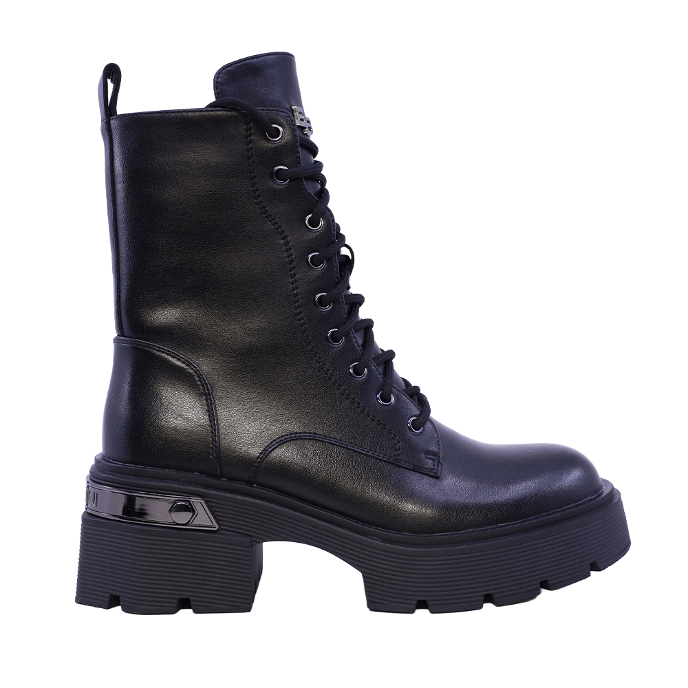 Bocanci tip biker femei Enzo Bertini negri din piele 1112DG5491N