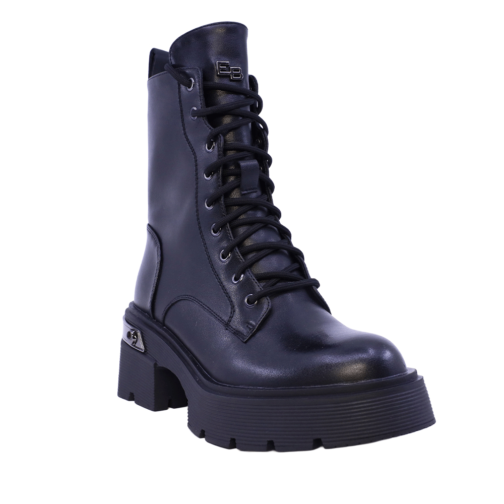 Bocanci tip biker femei Enzo Bertini negri din piele 1112DG5491N