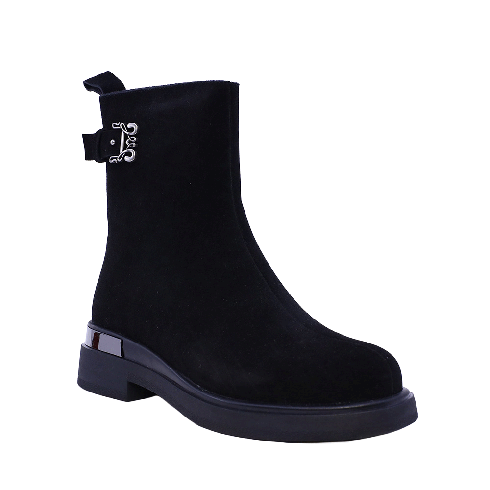 Ghete casual femei Enzo Bertini negre din piele întoarsă 1122DGISABELLAVN