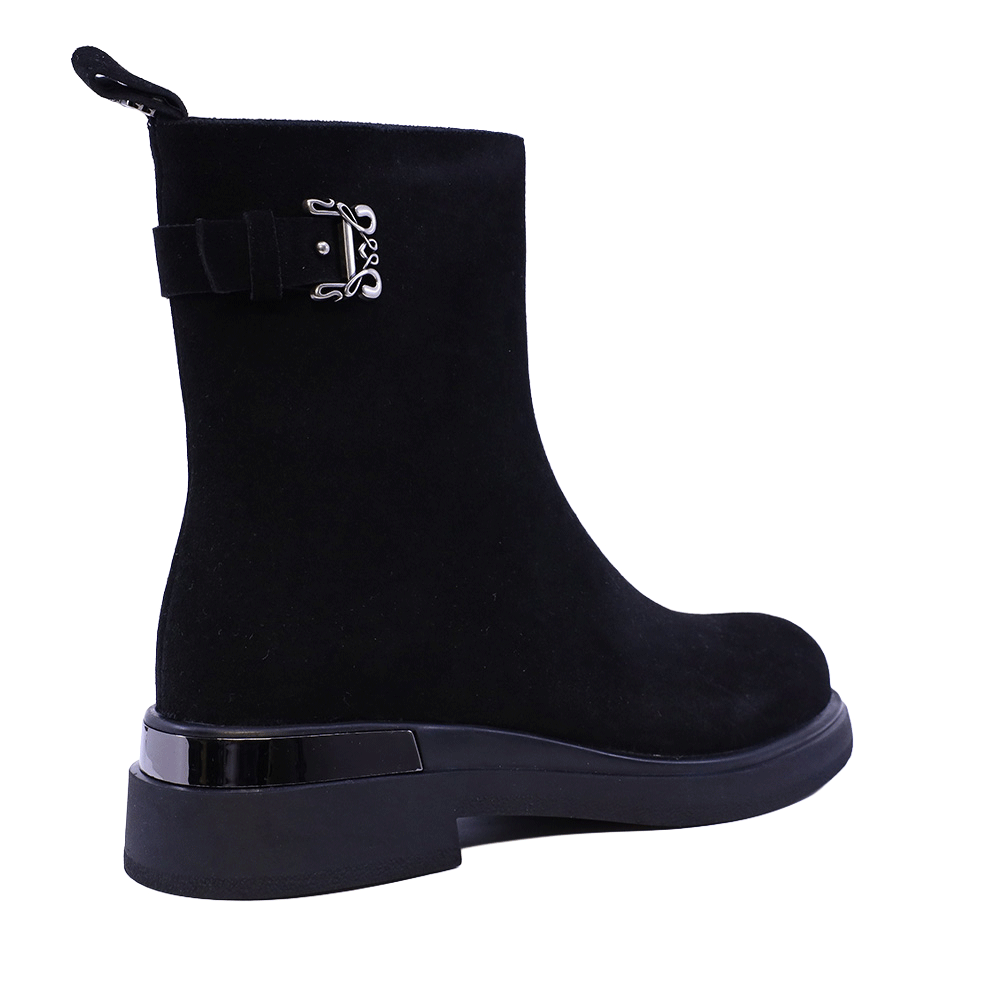 Ghete casual femei Enzo Bertini negre din piele întoarsă 1122DGISABELLAVN