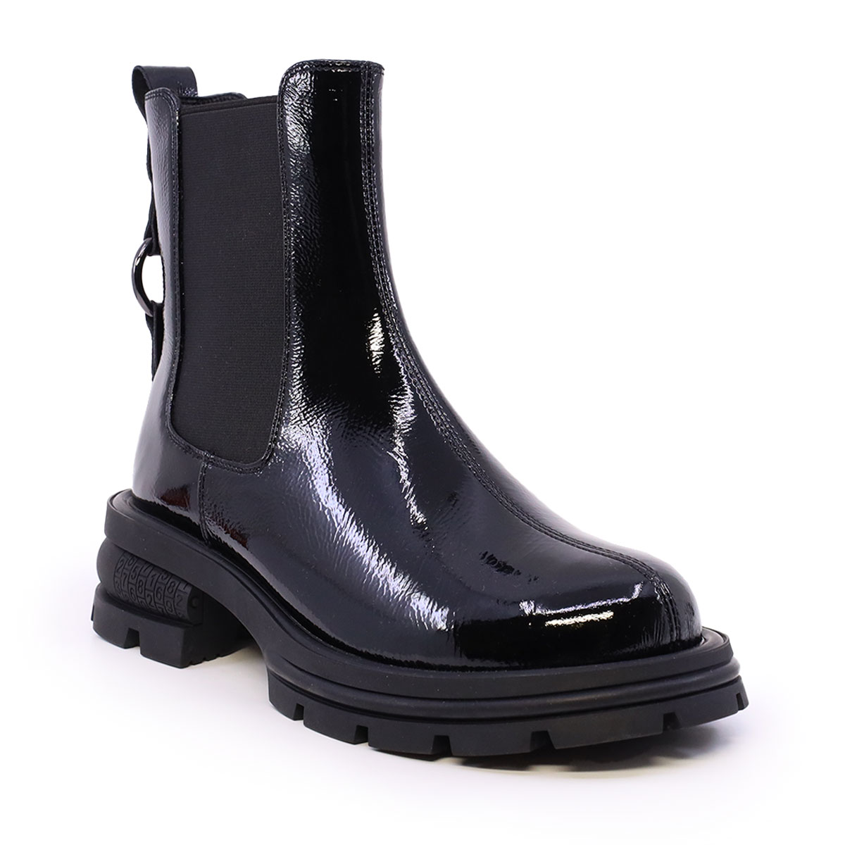 Ghete Chelsea femei Enzo Bertini negre din piele lăcuită 1390DG1810LN - 1 | YEO