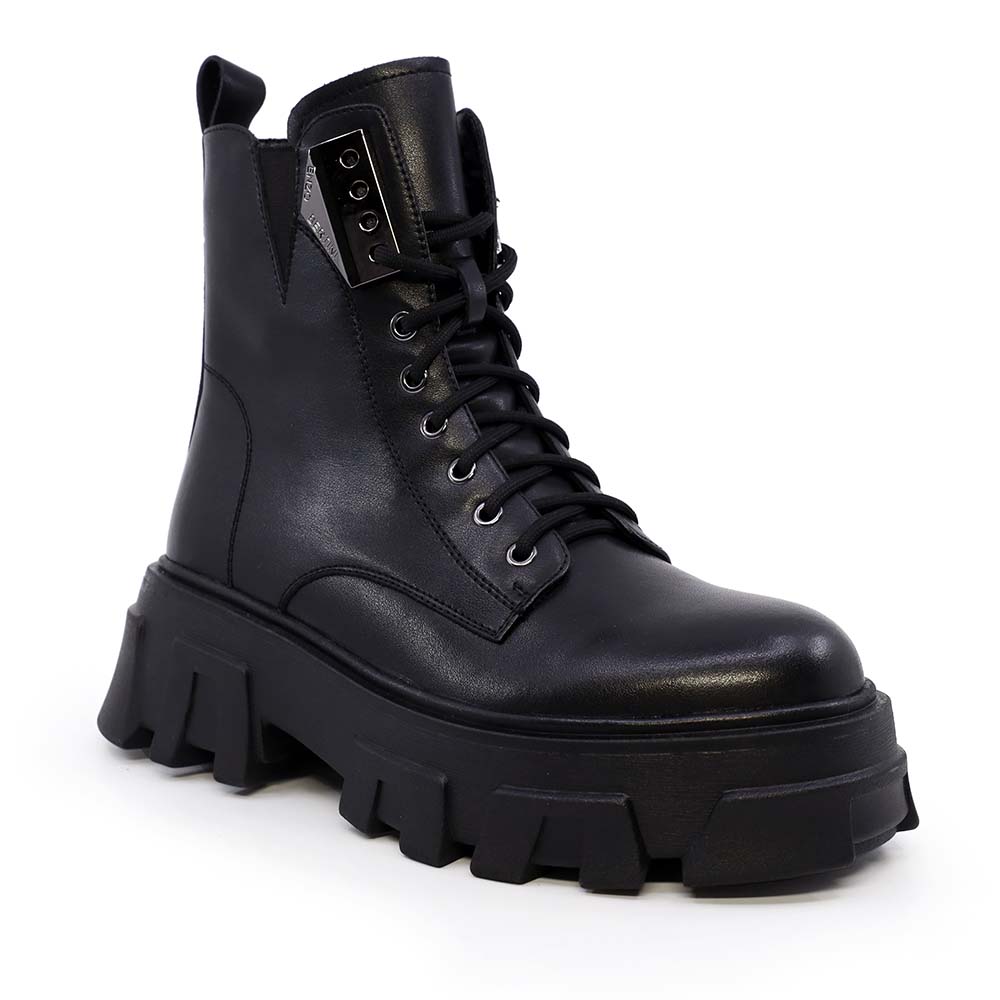 Ghete chunky femei Enzo Bertini negre  din piele naturală  1110DG2330N - 1 | YEO