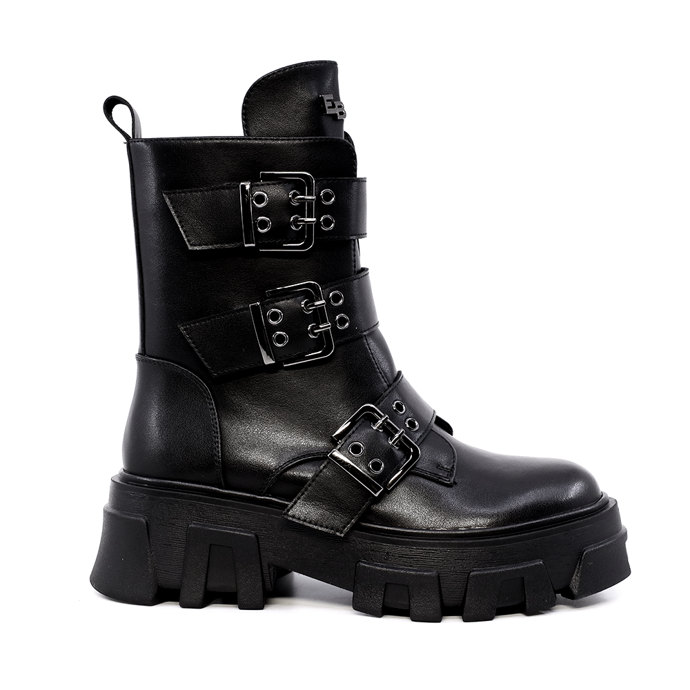 Ghete chunky femei Enzo Bertini negre  din piele naturală  1110DG2730N