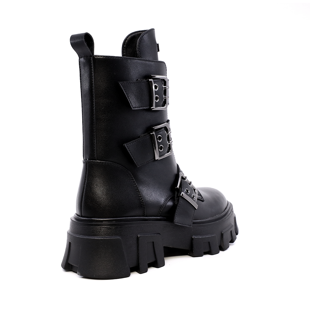 Ghete chunky femei Enzo Bertini negre  din piele naturală  1110DG2730N