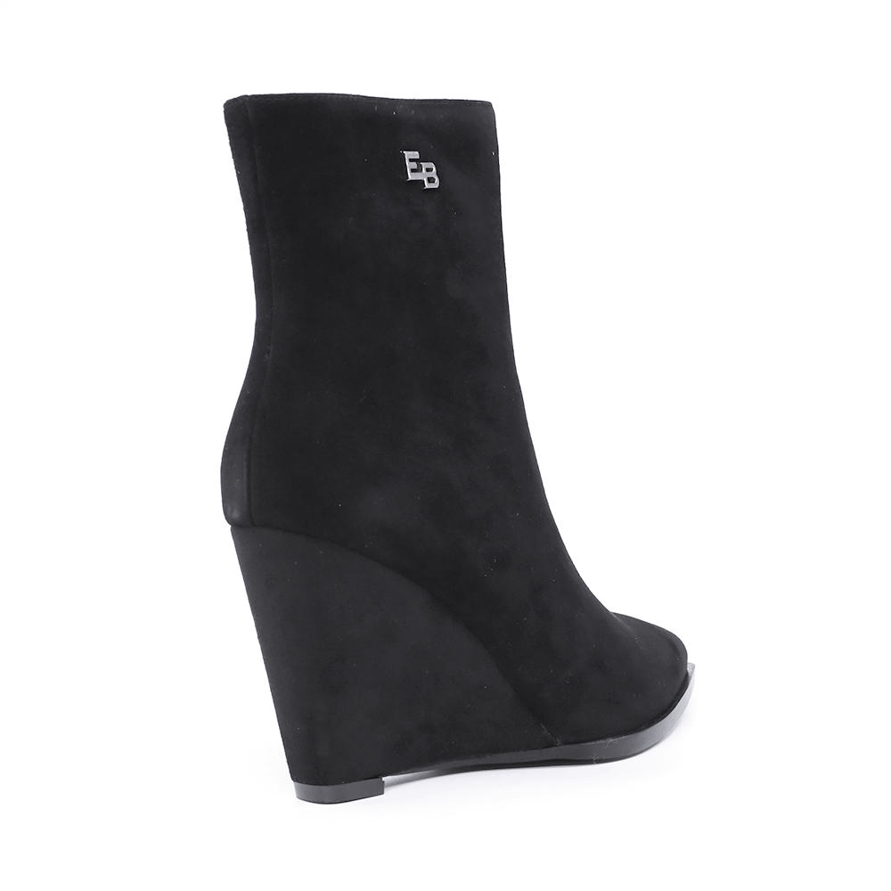 Ghete cu talpa wedge femei Enzo Bertini negre din piele  întoarsă 1122DGCARLAVN