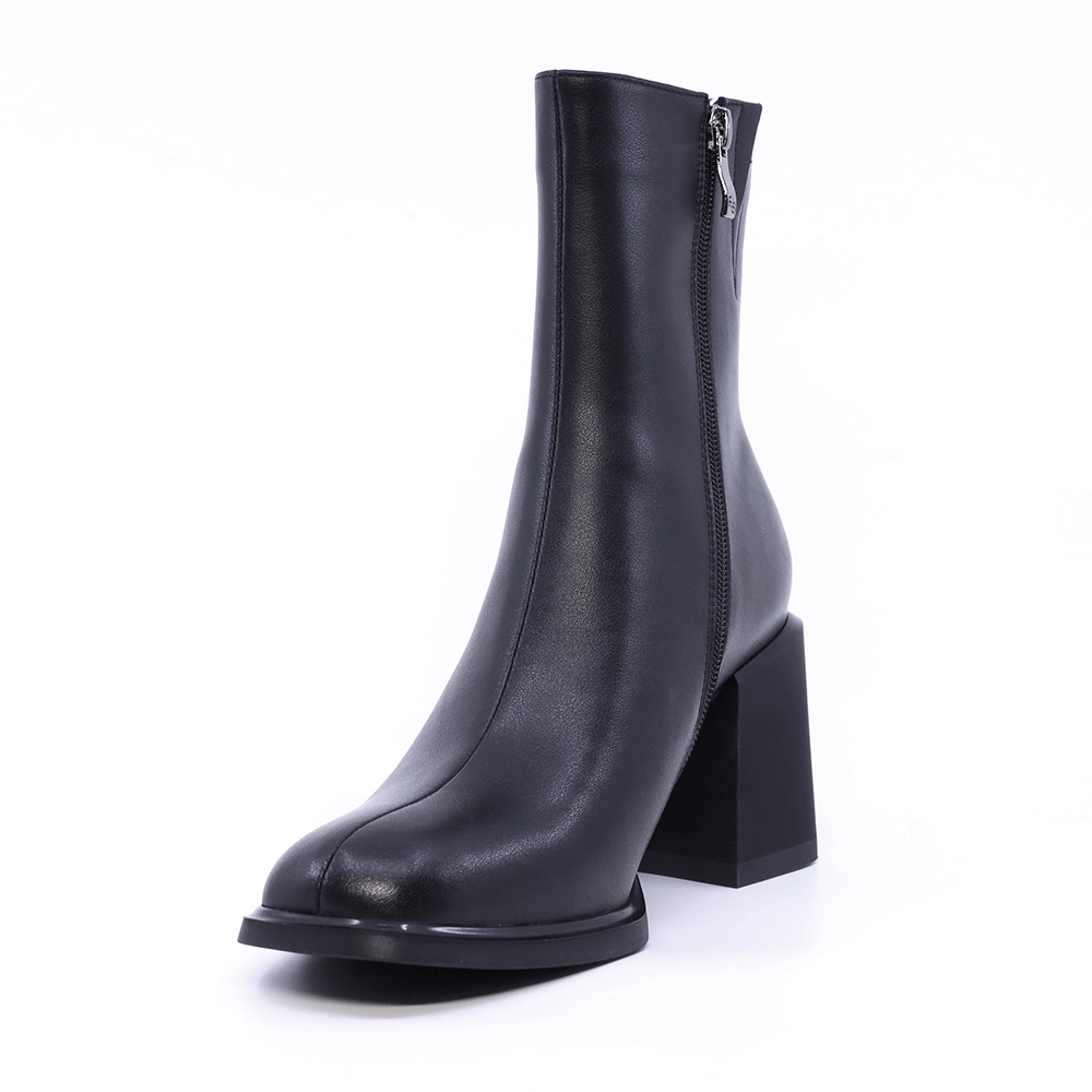 Ghete cu toc femei Enzo Bertini negre din piele 1112DG1154N