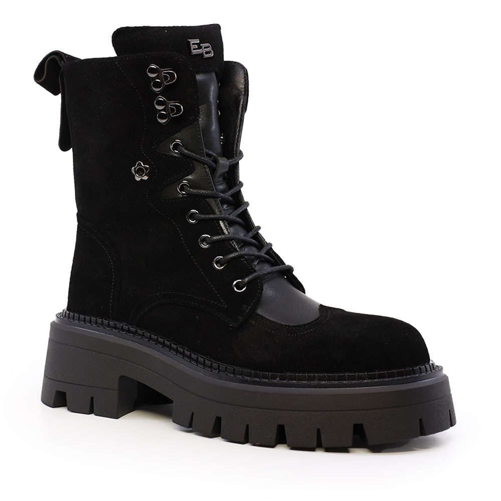 Ghete army femei Enzo Bertini negre din piele întoarsă 1110DG3310VN - 1 | YEO