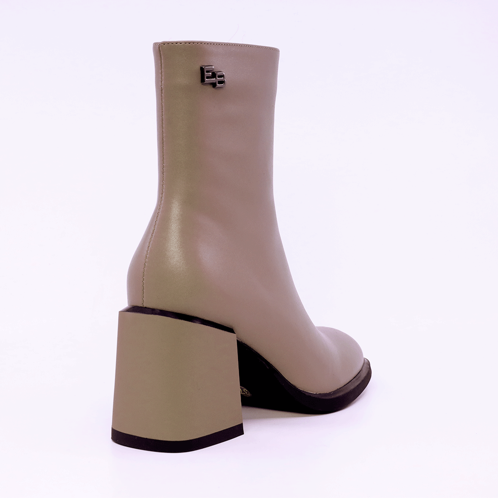 Ghete cu toc femei Enzo Bertini taupe din piele 1112DG1154TA