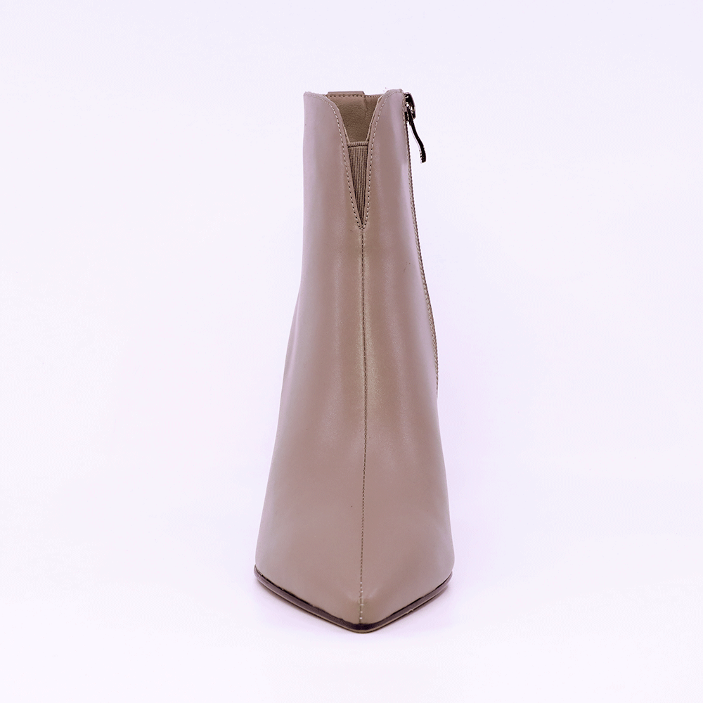 Ghete cu toc femei Enzo Bertini taupe din piele 1112DG5617TA