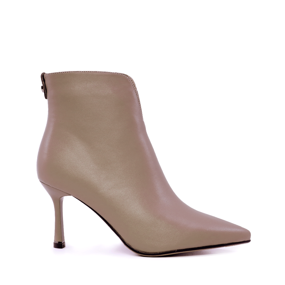 Ghete cu toc femei Enzo Bertini taupe din piele 1112DG5617TA