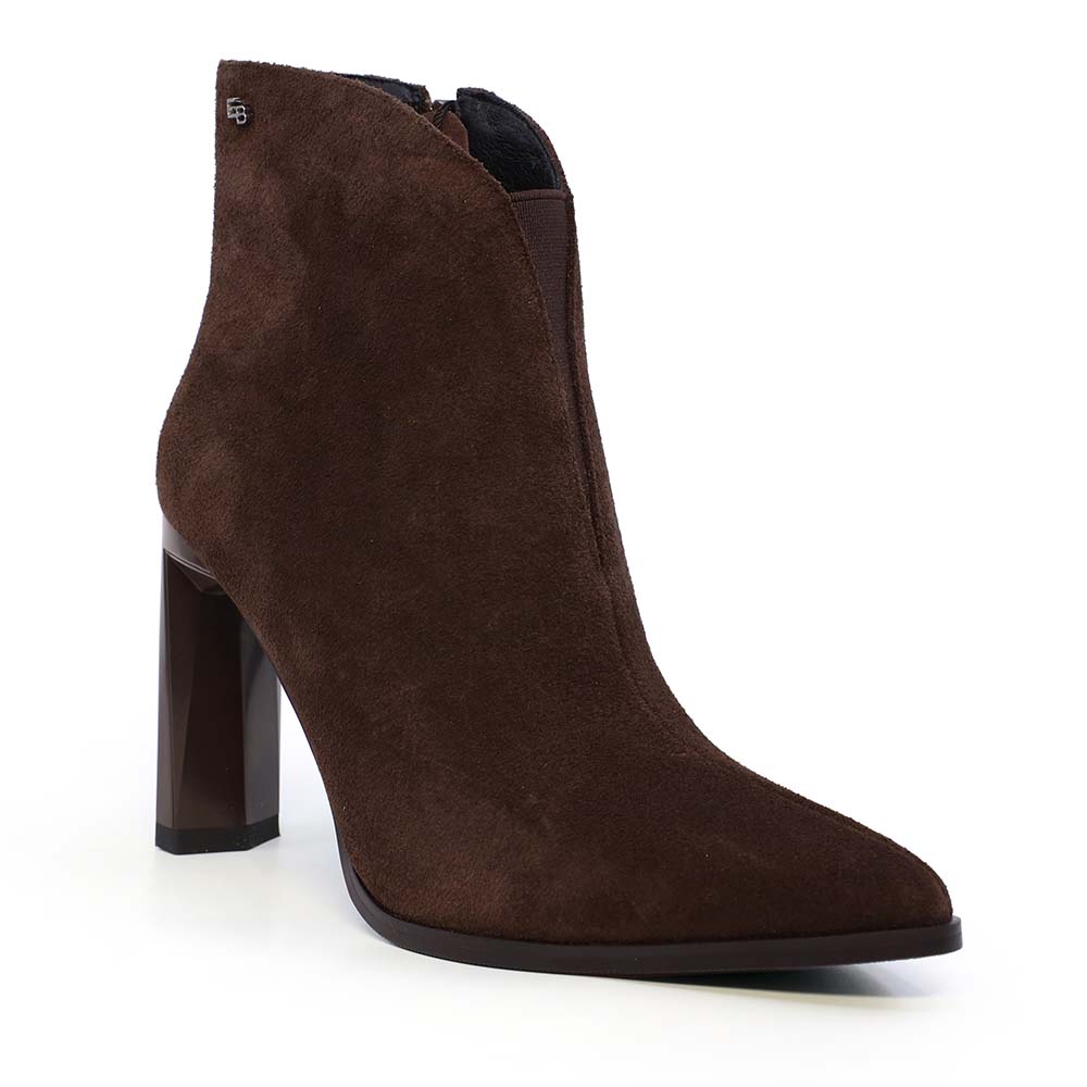 Ghete cu toc înalt femei Enzo Bertini maro din velur  1120DG9203VM - 1 | YEO