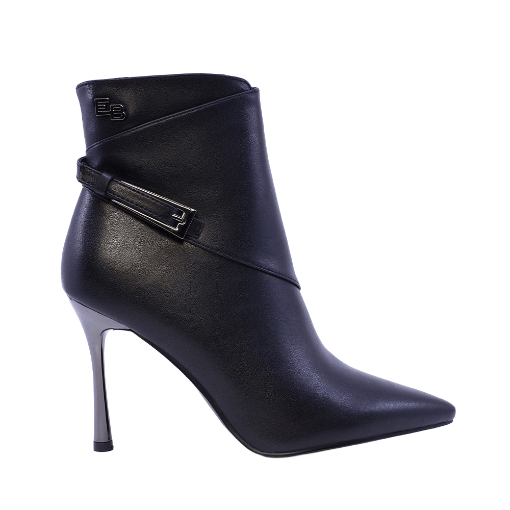 Ghete cu toc înalt femei Enzo Bertini Premium Collection negre din piele naturală 1122DGCARLOTAN
