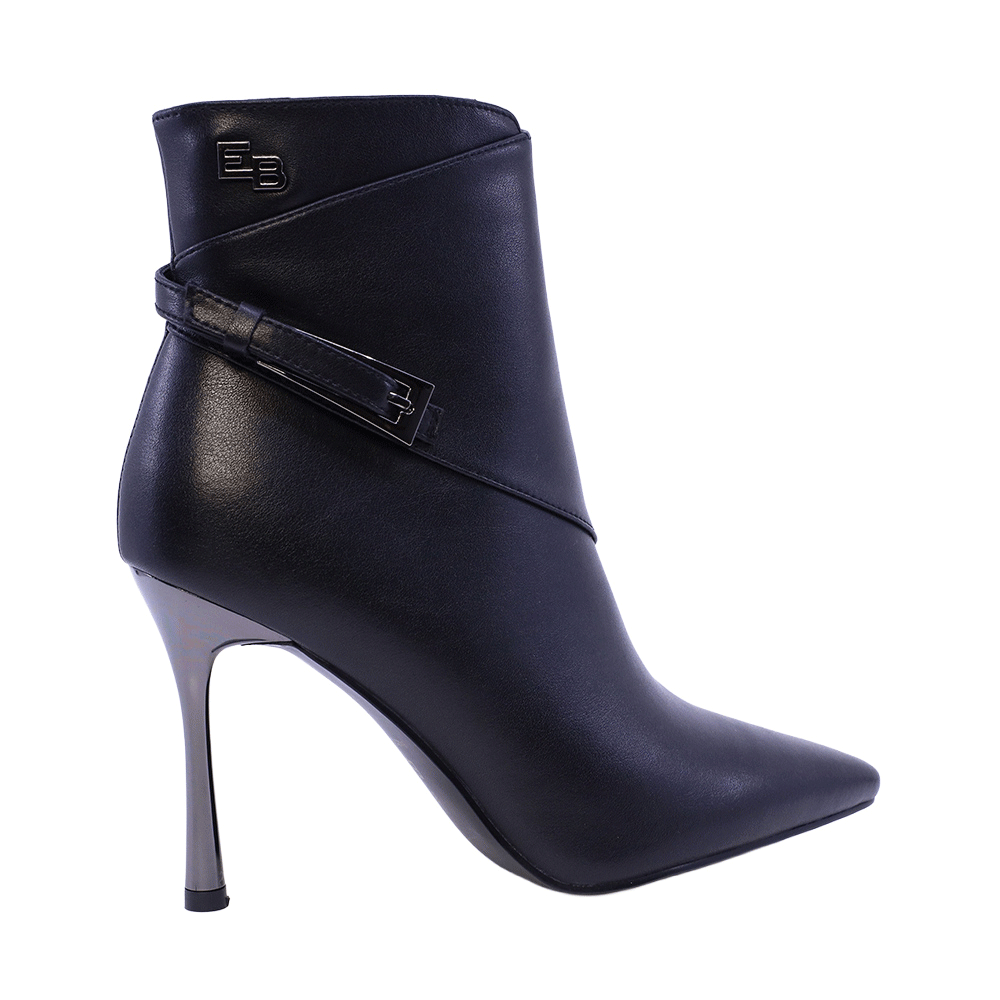 Ghete cu toc înalt femei Enzo Bertini Premium Collection negre din piele naturală 1122DGCARLOTAN