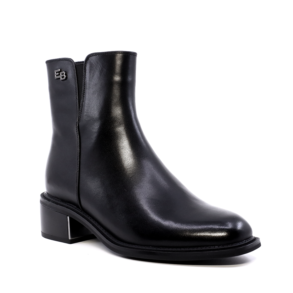 Ghete cu toc mic femei Enzo Bertini negre din piele  1120DG2646N - 1 | YEO