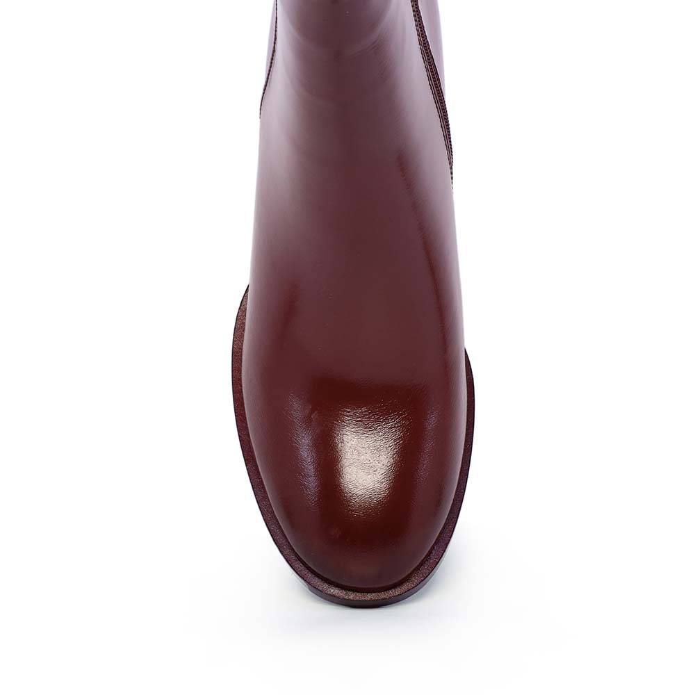 Ghete femei Enzo Bertini bordo din piele naturală cu toc gros 1110DG1696BO