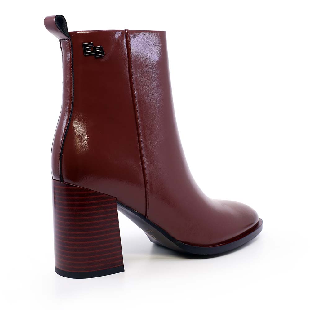 Ghete femei Enzo Bertini bordo din piele naturală cu toc gros 1110DG1696BO