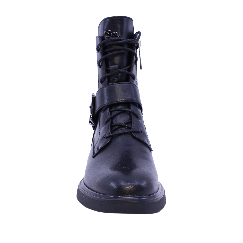 Ghete femei Enzo Bertini negre din piele cu elemente deco 1112DG5502N