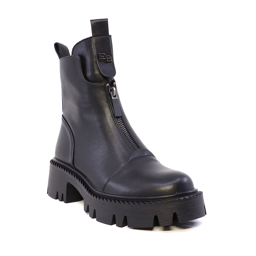 Ghete femei Enzo Bertini negre din piele cu fermoar frontal 1110DG5151N - 1 | YEO