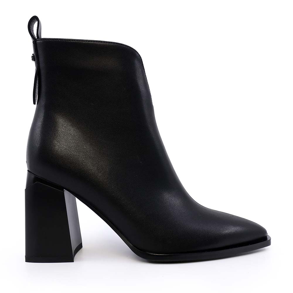Ghete femei Enzo Bertini negre din piele  cu toc 1110DG9161N