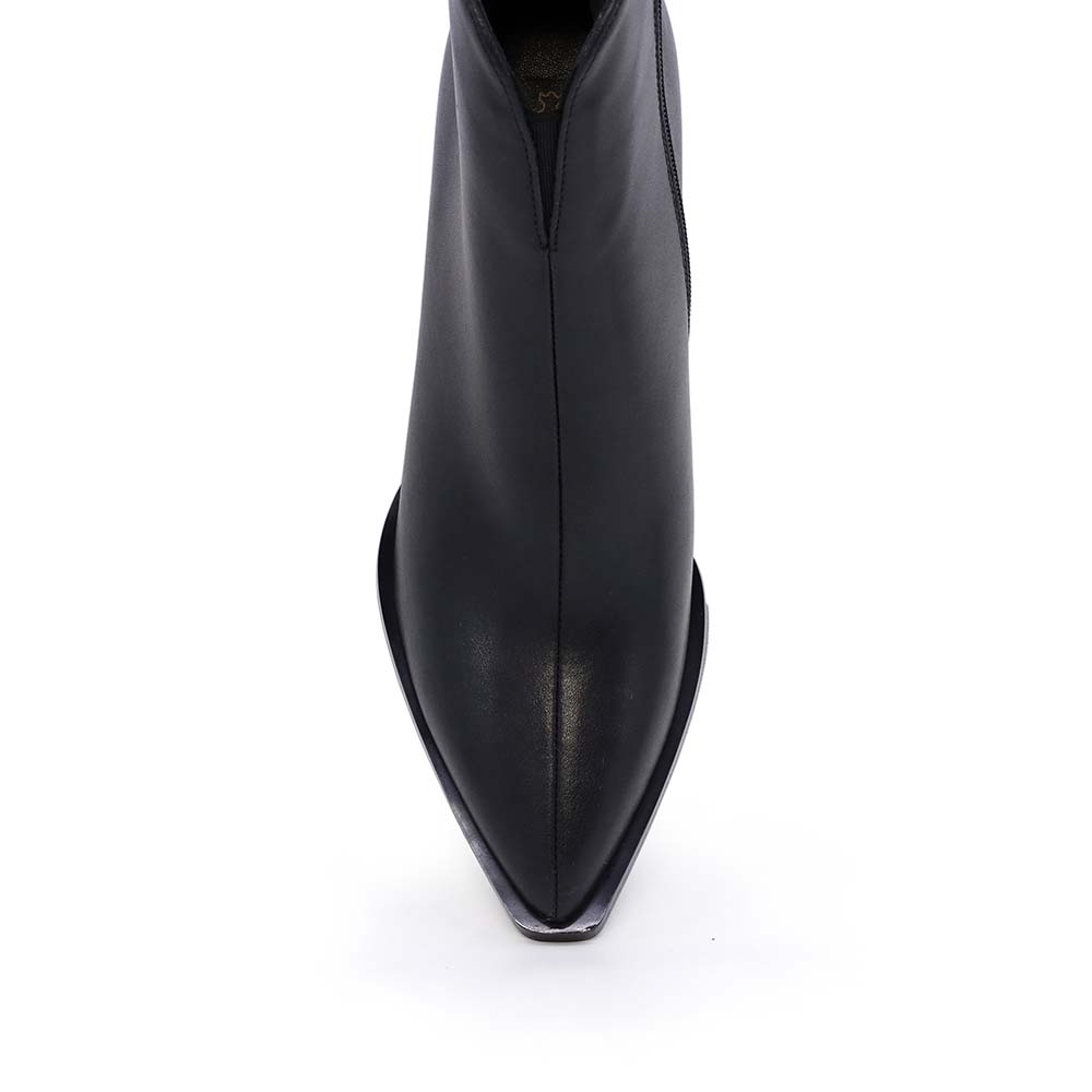 Ghete femei Enzo Bertini negre din piele  cu toc 1112dg9161n