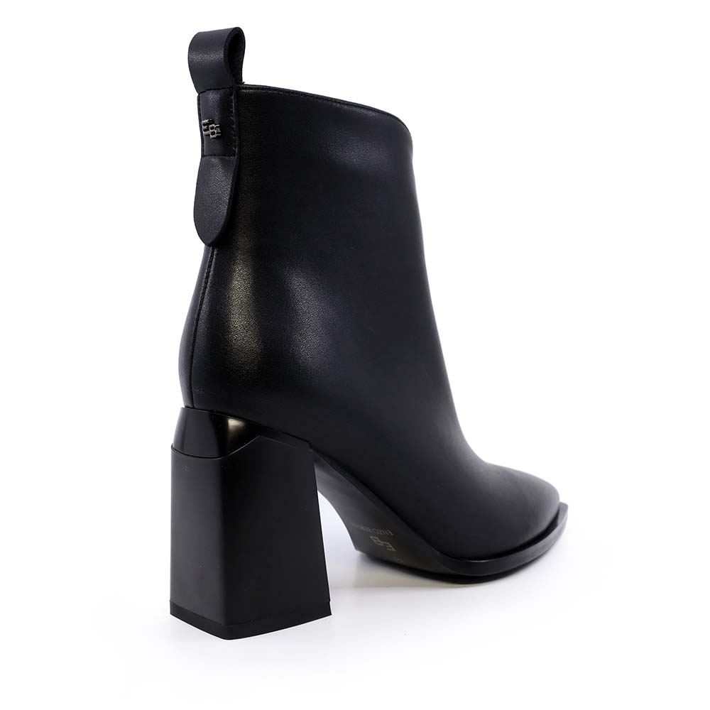 Ghete femei Enzo Bertini negre din piele  cu toc 1112dg9161n