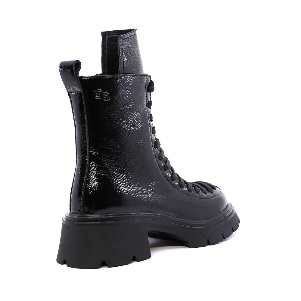 Ghete femei Enzo Bertini negre din piele lăcuită  1120DG1133LN