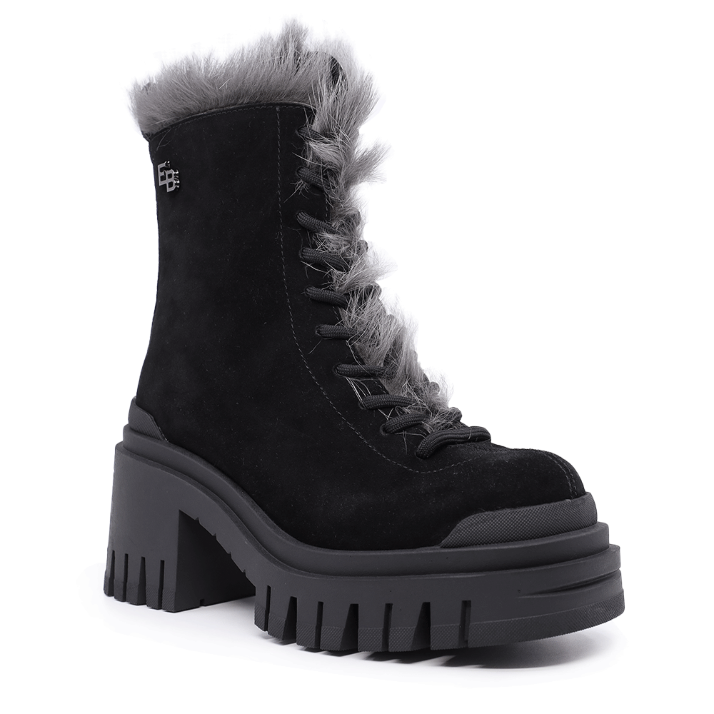 Ghete lace up femei Enzo Bertini negre din piele întoarsă 1626DG1217VN - 1 | YEO