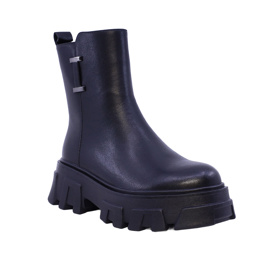 Ghete tip biker femei Enzo Bertini negre din piele 1112DG1131N