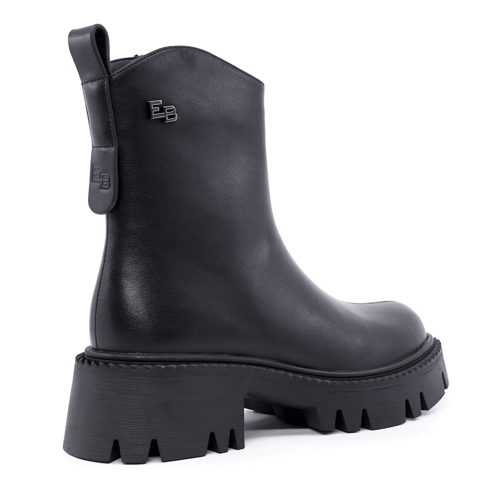 Ghete tip biker  femei Enzo Bertini negre din piele 1122DG1156N