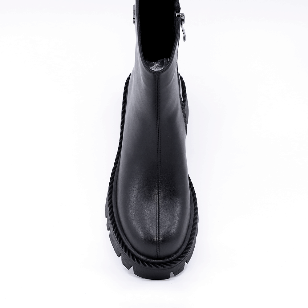 Ghete tip biker  femei Enzo Bertini negre din piele 1122DG1156N