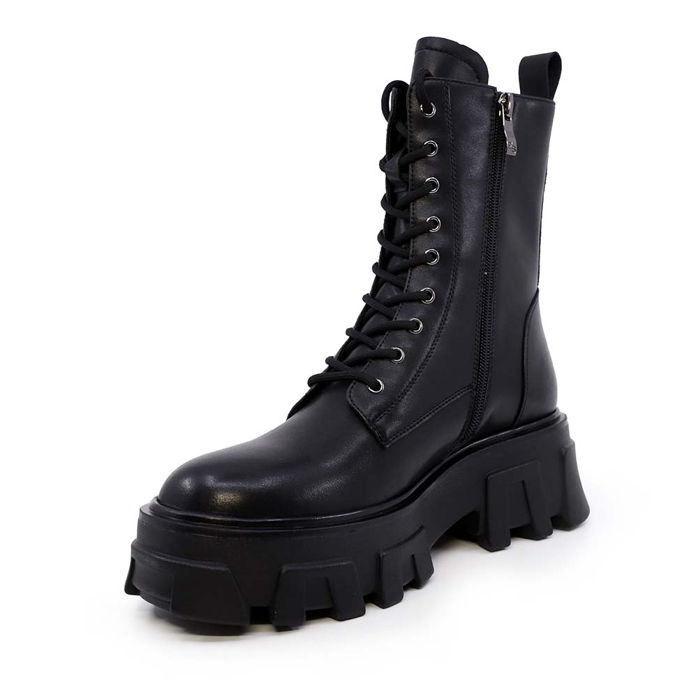 Ghete tip biker  femei Enzo Bertini negre din piele 1122dg1572n