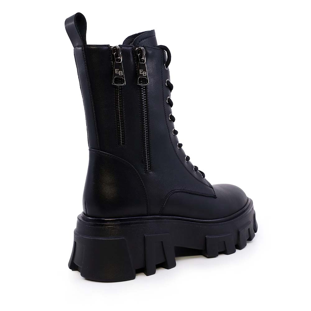 Ghete tip biker  femei Enzo Bertini negre din piele 1122dg1572n