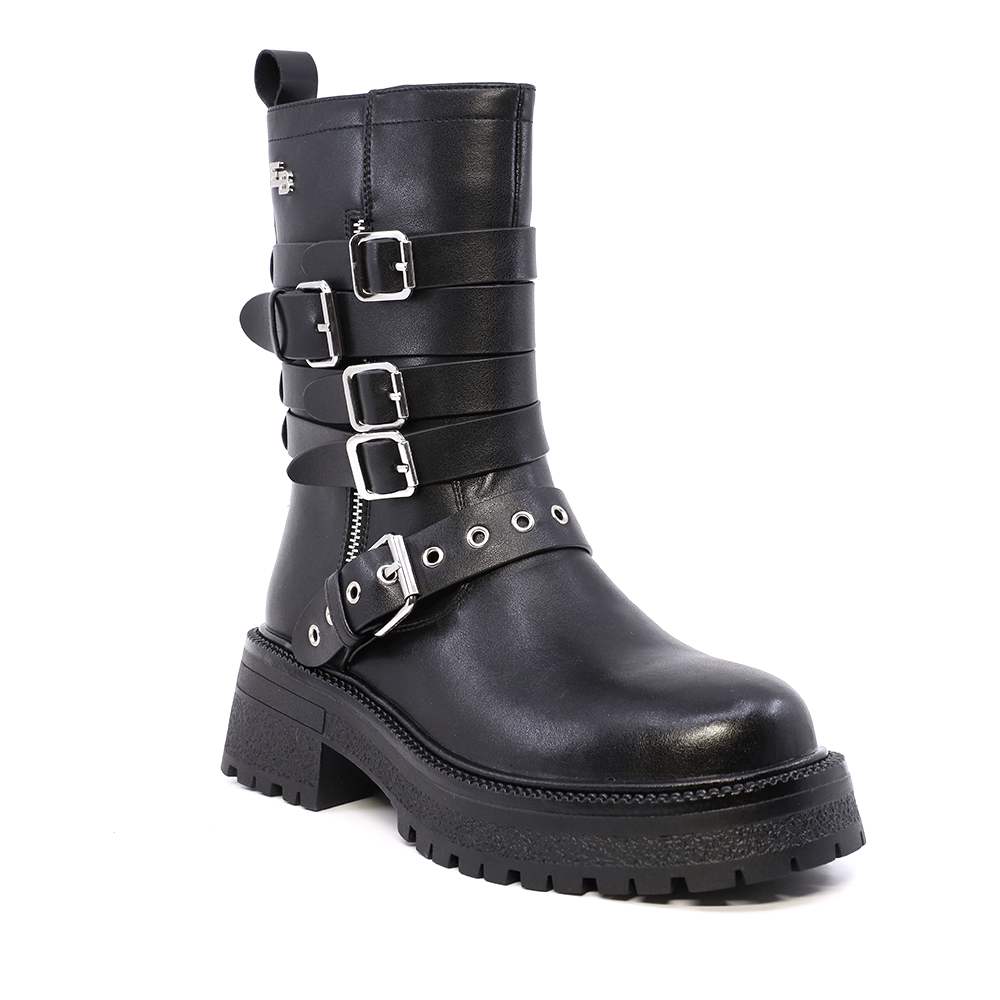 Ghete tip biker femei Enzo Bertini negre din piele naturala 1110DG1839N - 1 | YEO