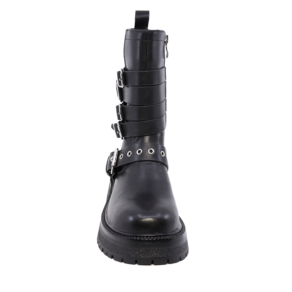 Ghete tip biker femei Enzo Bertini negre din piele naturala 1110DG1839N