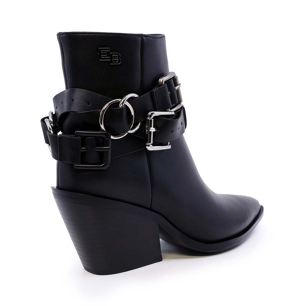 Ghete tip ciocate femei Enzo Bertini negre din piele  1120DG2318N