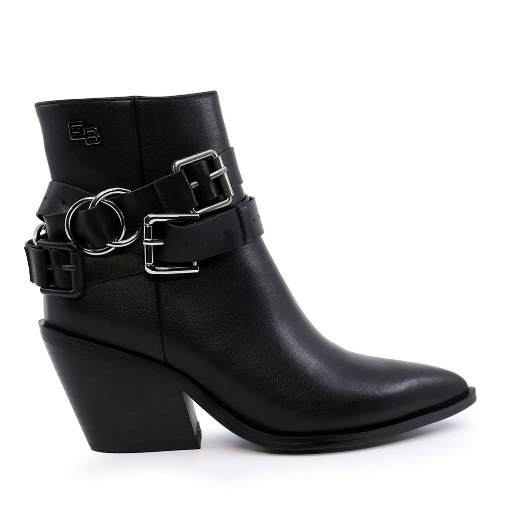 Ghete tip ciocate femei Enzo Bertini negre din piele  1120DG2318N