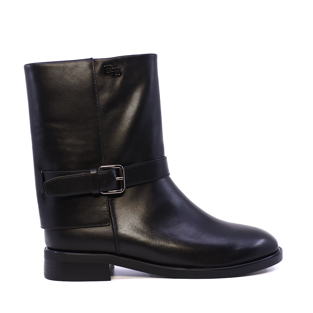 Ghete tubulare femei Enzo Bertini negre din piele  1120DG2458N