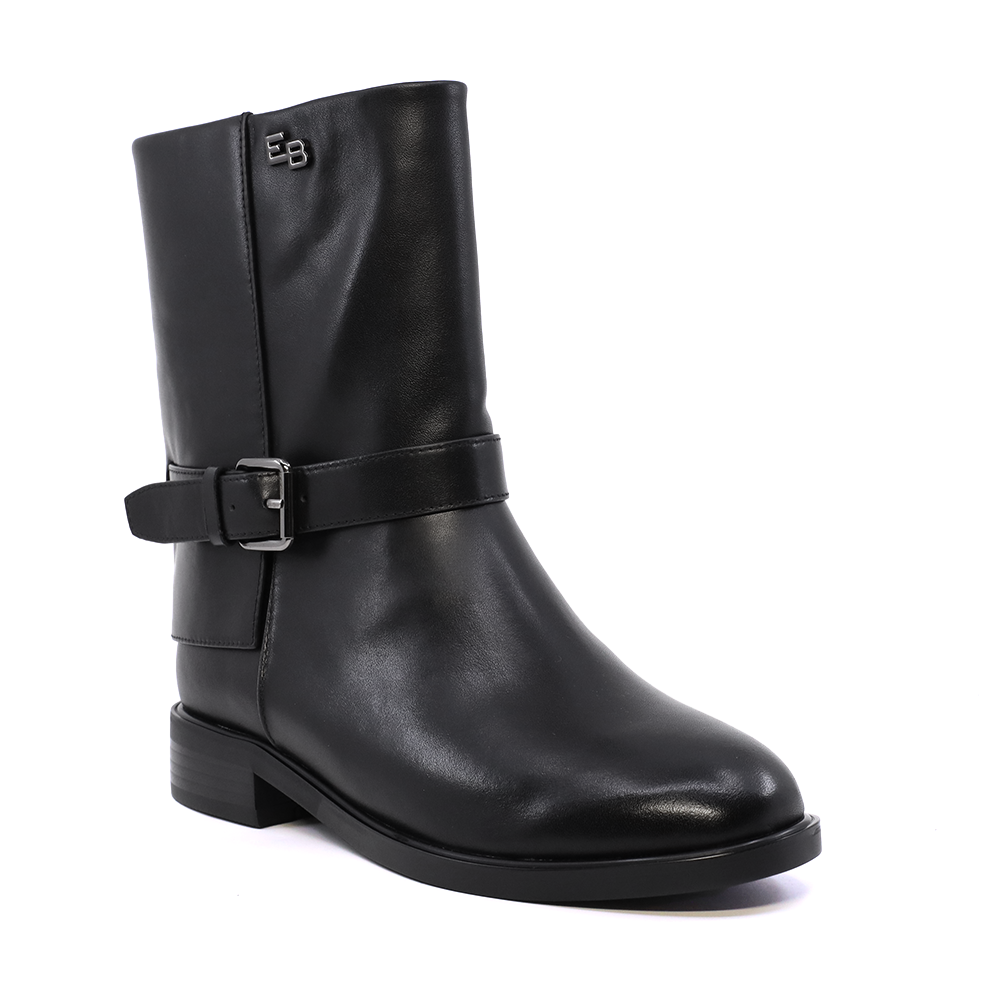 Ghete tubulare femei Enzo Bertini negre din piele  1120DG2458N