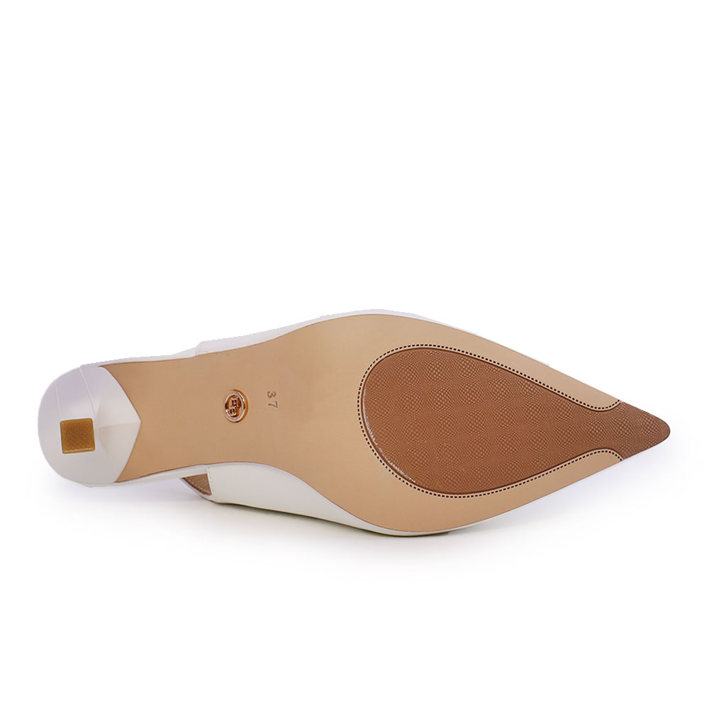 Pantofi stiletto slingback femei Enzo Bertini albi din piele 1391DD7301A