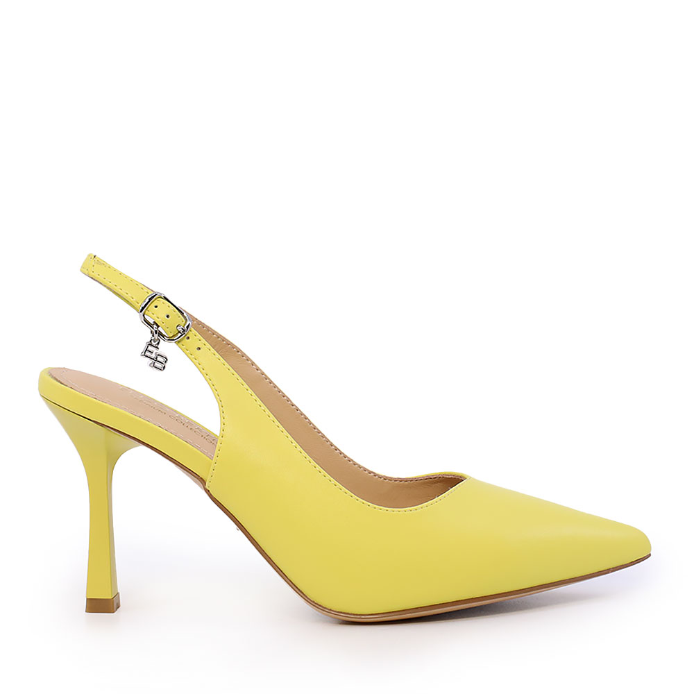 Pantofi stiletto slingback femei Enzo Bertini galbeni din piele 1391DD7301G