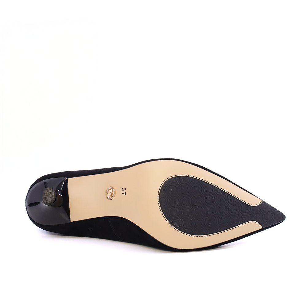 Pantofi stiletto femei Enzo Bertini negri din piele întoarsă 1391DP8662VN