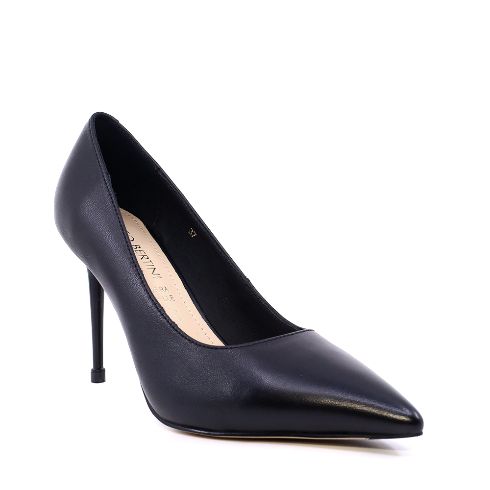 Pantofi stiletto femei Enzo Bertini negri din piele naturală 1391DP9462N - imagine 2