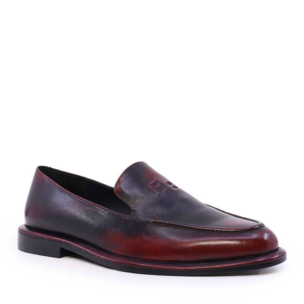 Pantofi tip loafer femei Enzo Bertini bordo din piele  2271DP2510BO