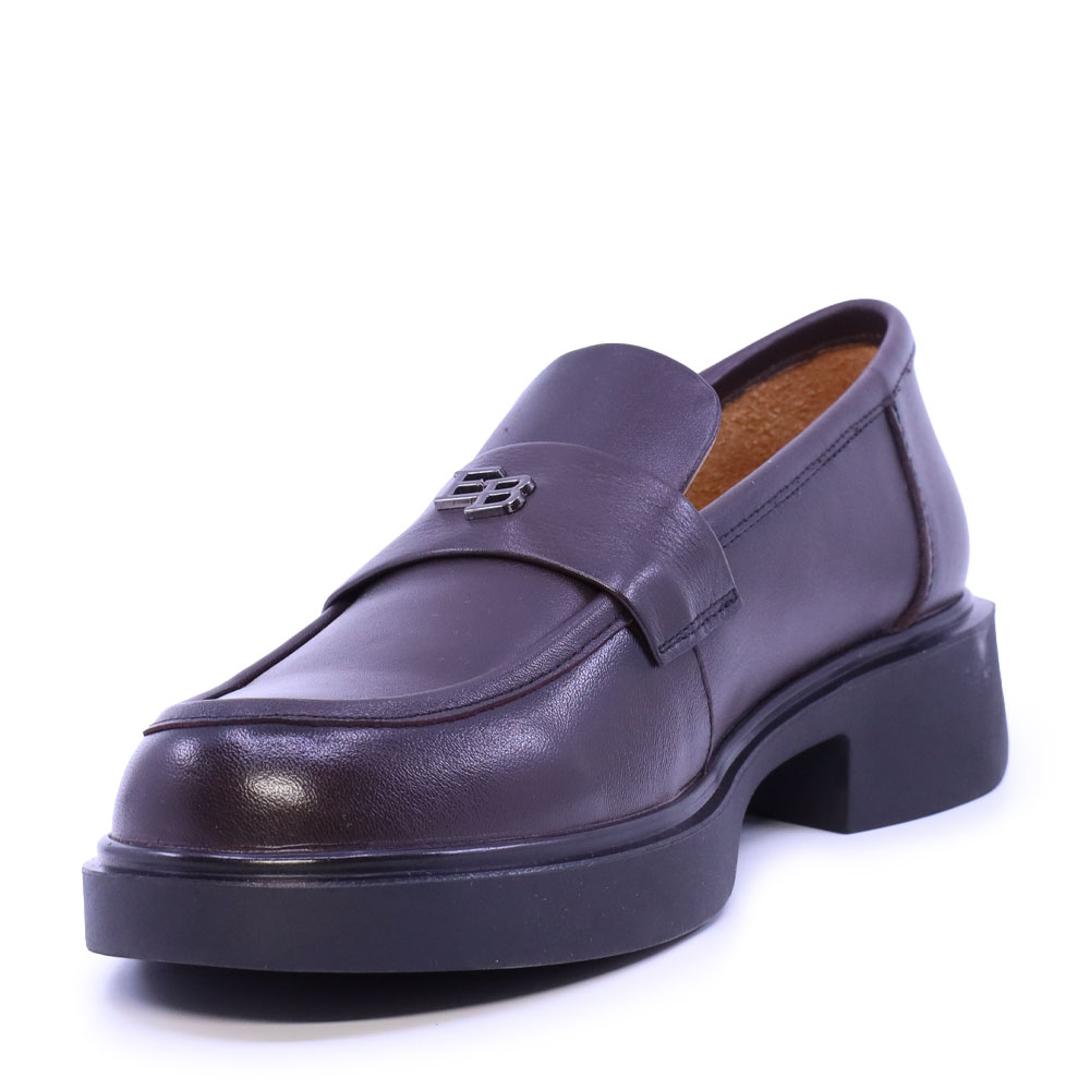 Pantofi tip loafer femei Enzo Bertini maro din piele  3862DP047M