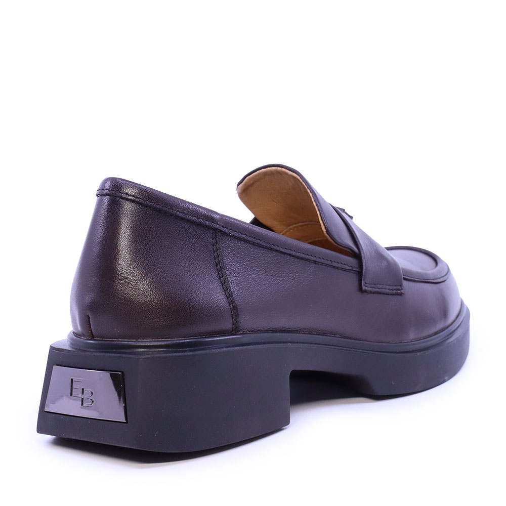 Pantofi tip loafer femei Enzo Bertini maro din piele  3862DP047M