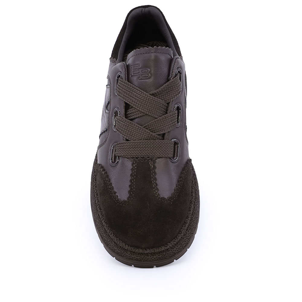 Sneakers cu șiret gros femei Enzo Bertini negri din piele 3052DP2512VN