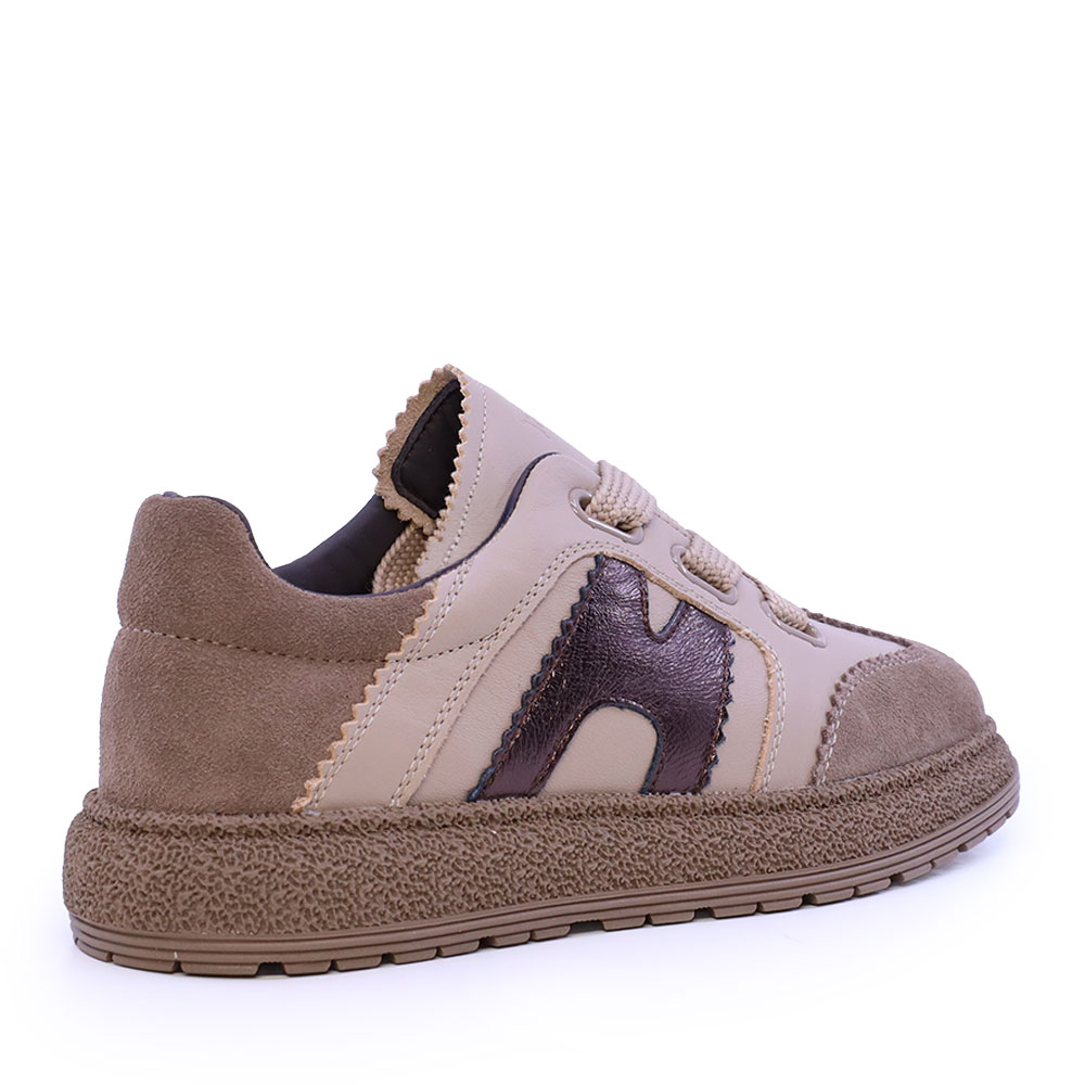 Sneakers cu șiret gros femei Enzo Bertini taupe din piele 3052DP2512VTA