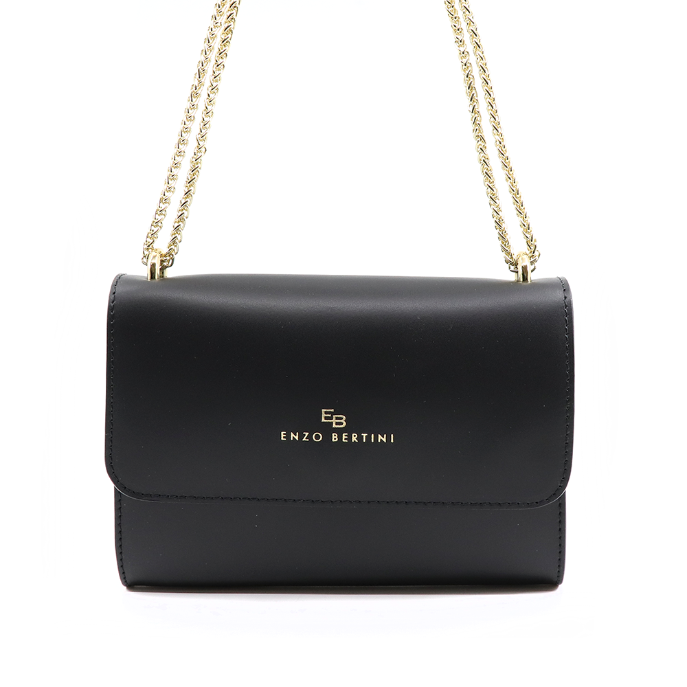 Poseta plic femei Enzo Bertini neagra din piele 154plp8840n